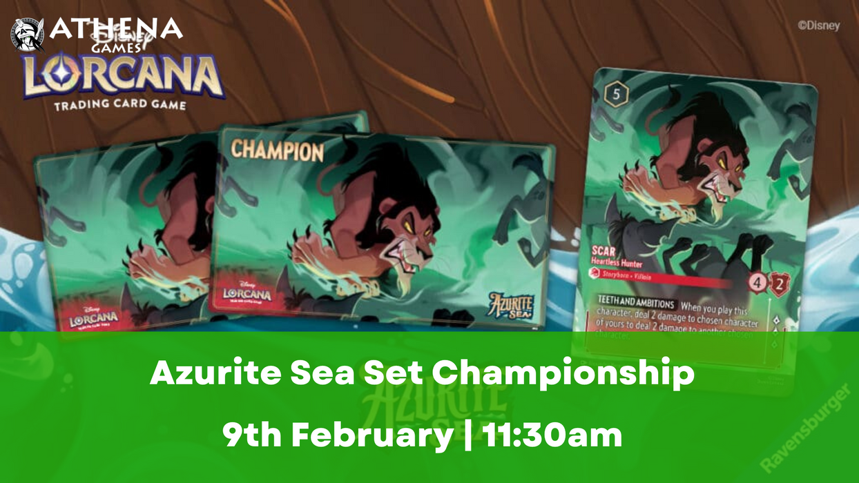 Disney Lorcana Azurite Sea Set Championships | 9th February | 11:30am - Hosted By Athena Games