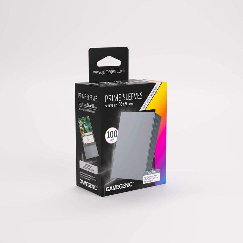 Gamegenic Prime Sleeves Dark Gray 66x91 (100)