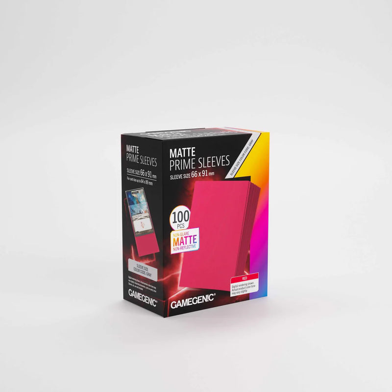 Gamegenic Matte Prime Sleeves Red (100 ct)