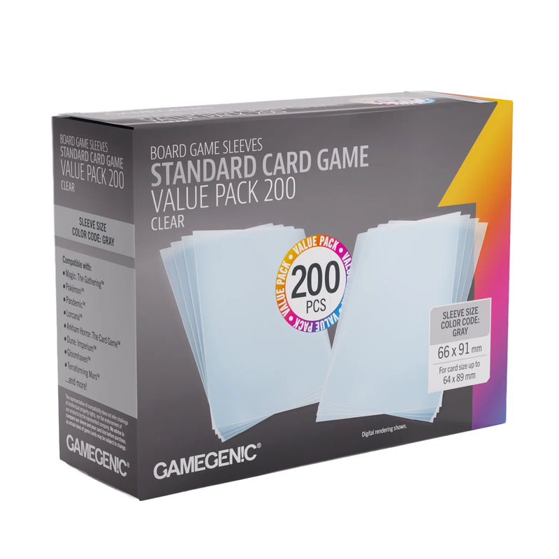 Gamegenic Prime Sleeves Standard Card Game-Size Value Pack (200 ct.)