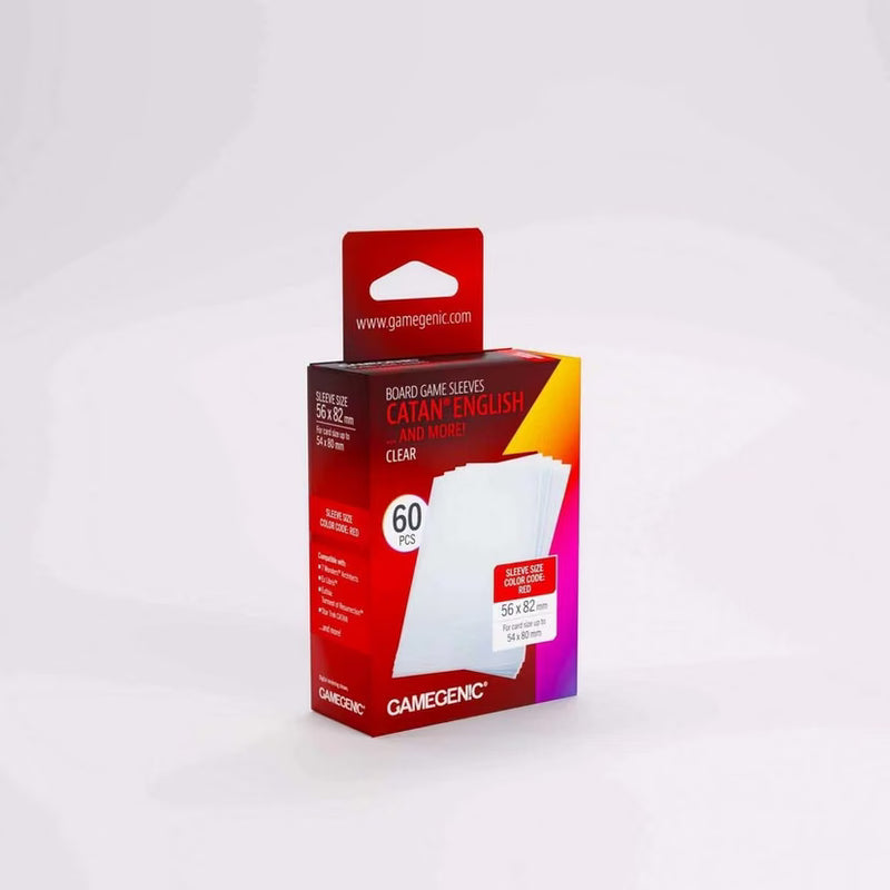 Gamegenic Board Game Sleeves CATAN English Clear Matte (60 ct.)
