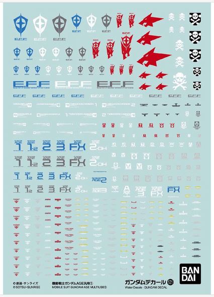 Gundam Decal 121 1/144 Mobile Suit Gundam Age Multiuse 1
