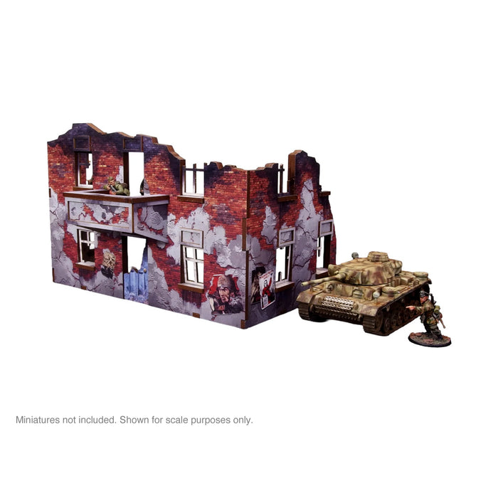 Pre-Painted WW2 Ostfront Stalingrad Apartment Block Back - Micro Art Studio