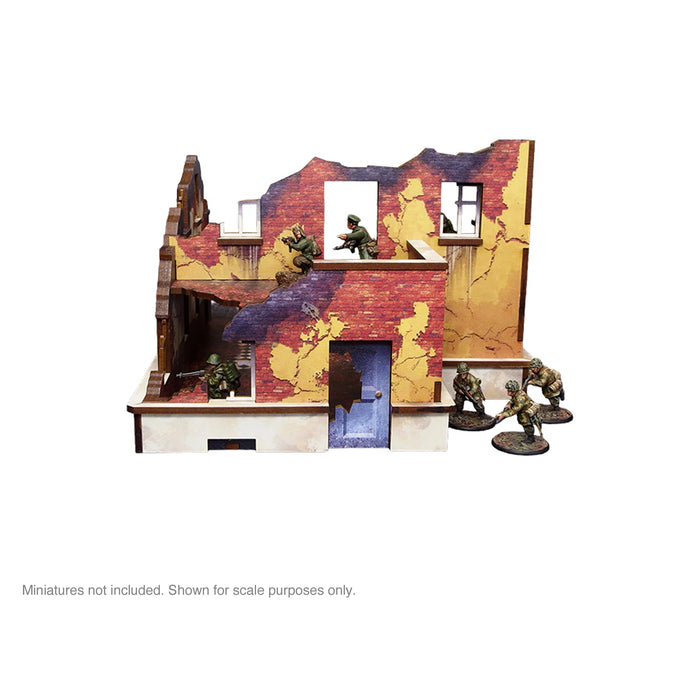 Pre-Painted WW2 Ostfront Stalingrad School Left (with balcony) - Micro Art Studio