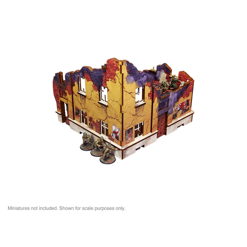 Pre-Painted WW2 Ostfront Stalingrad School Right (with 3rd floor) - Micro Art Studio