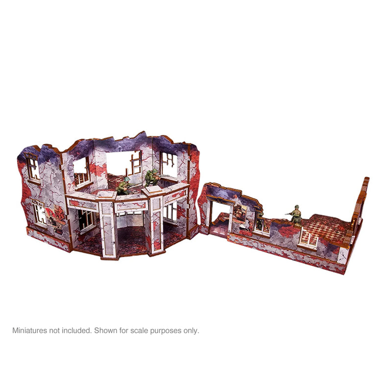 Pre-Painted WW2 Ostfront Stalingrad Univermag Front (with balcony) - Micro Art Studio