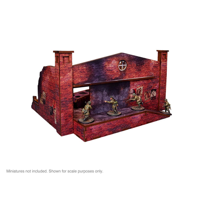 Pre-Painted WW2 Ostfront Stalingrad Factory Back (with ramp) - Micro Art Studio