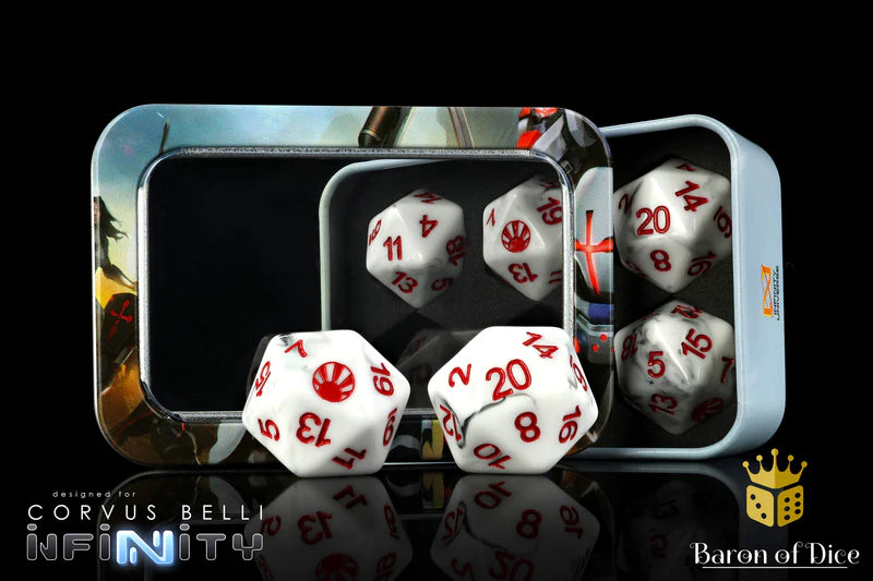 Infinity: Japanese Secessionist Army (JSA) - Official Dice Set - Baron of Dice - Baron of Dice