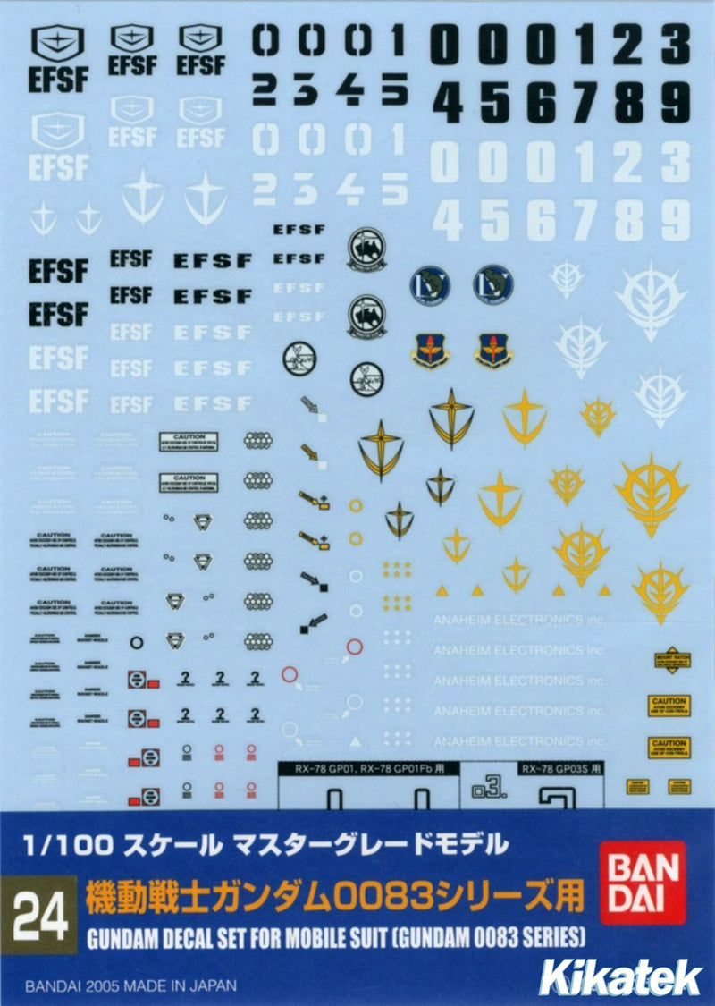 Gundam Decal 24 MG 1/144 Multipurpose 0083
