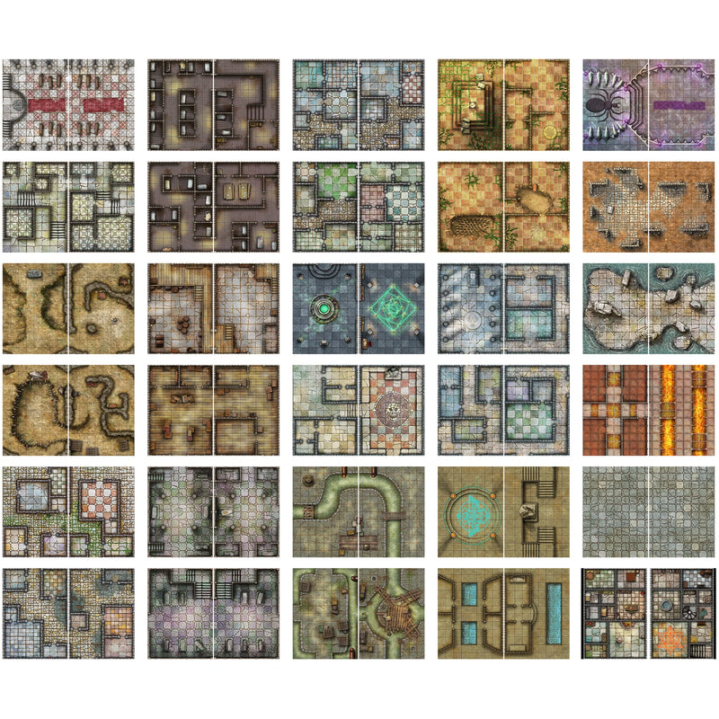 Big Book Of Battle Mats: Cells And Shrines - Loke Battlemats