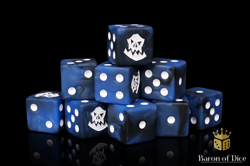Lucky Blue Orc - (25 Rounded) - Baron of Dice