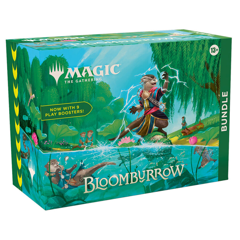 Magic: The Gathering Bloomburrow Bundle - 9 Play Boosters, 30 Land cards + Exclusive Accessories