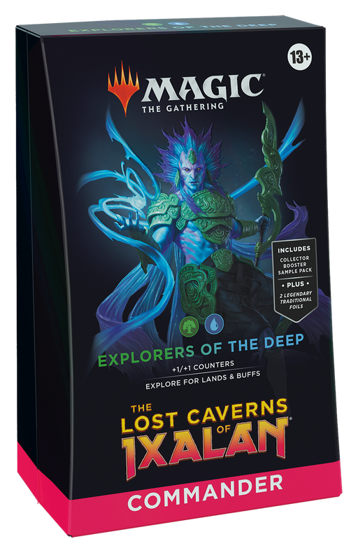 Magic: The Gathering The Lost Caverns of Ixalan Commander Deck - Explorers of the Deep (100-Card Deck, 2-Card Collector Booster Sample Pack + Accessories) - Wizards Of The Coast