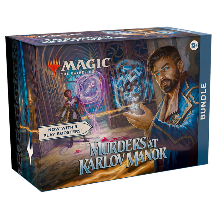 Magic: The Gathering Murders at Karlov Manor Bundle - 9 Play Boosters, 30 Land cards + Exclusive Accessories
