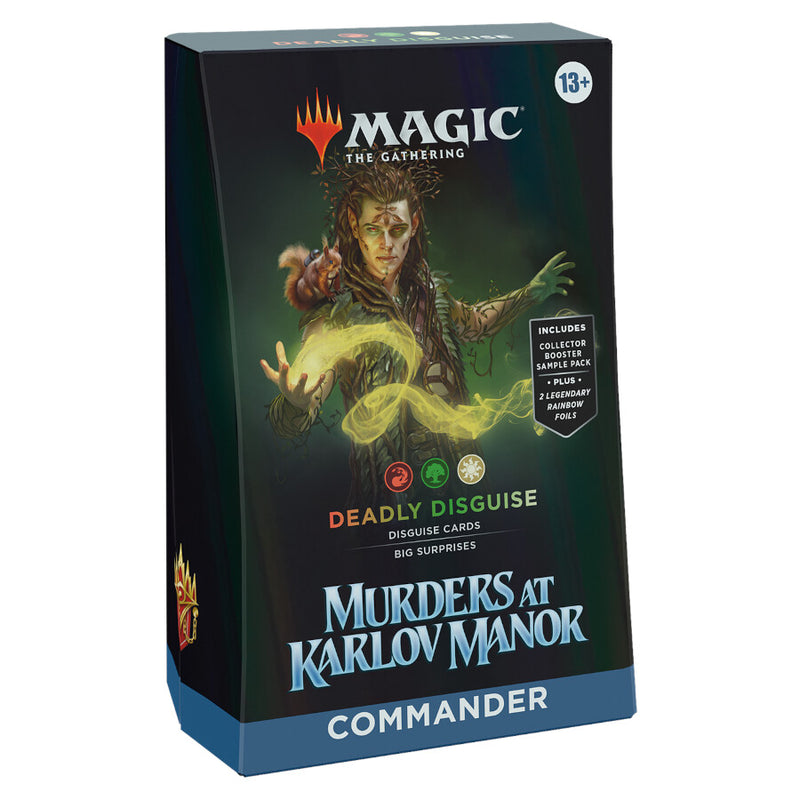 Magic: The Gathering Murders at Karlov Manor Commander Deck - Deadly Disguise (100-Card Deck, 2-Card Collector Booster Sample Pack + Accessories)