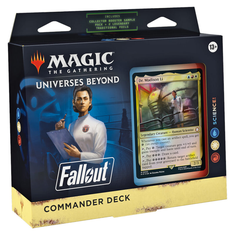 Magic: The Gathering Fallout Commander Deck - Science! (100-Card Deck, 2-Card Collector Booster Sample Pack + Accessories) - Wizards Of The Coast