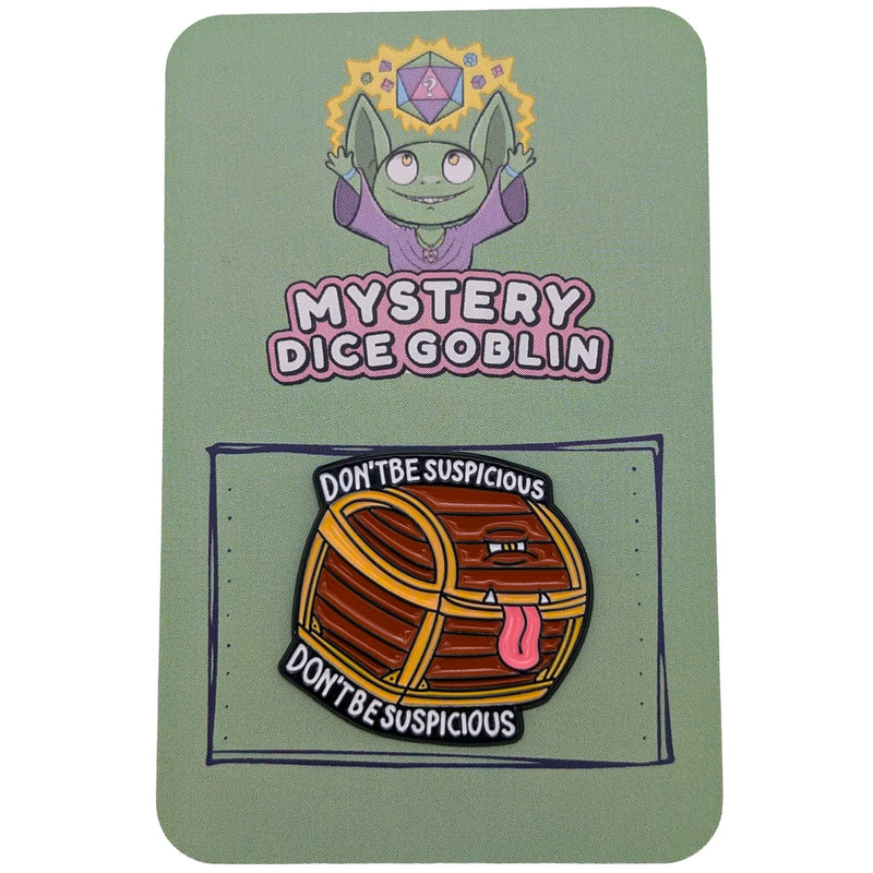 Don't be suspicious - Mystery Goblin Dice Enamel Pin