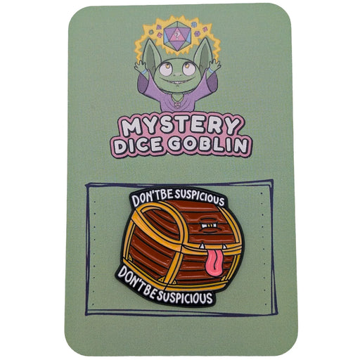 Don't be suspicious - Mystery Goblin Dice Enamel Pin - Mystery Dice Goblin