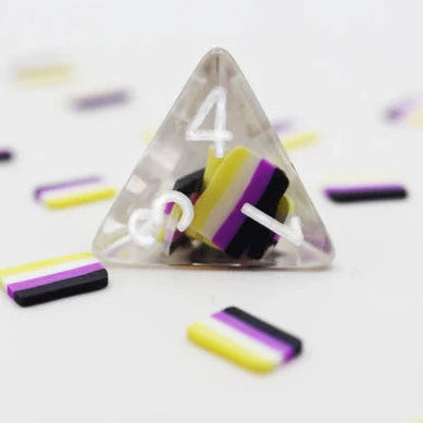 Pride Flag Dice - Nonbinary - RPG Resin Dice Set