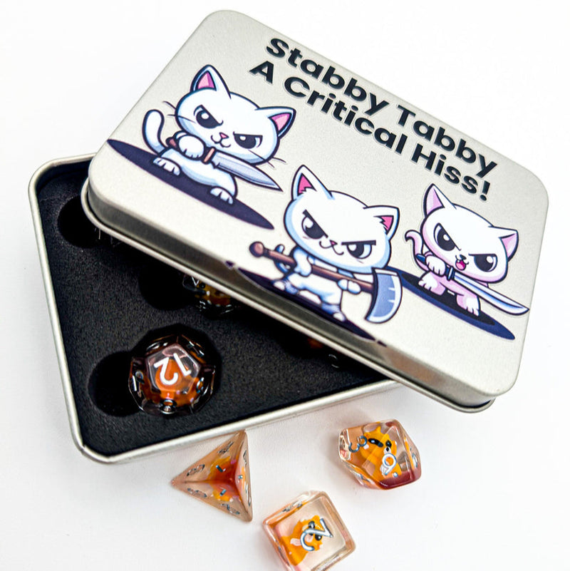 Cat Dice Tin (Stabby Tabby) - Mystery Dice Goblin