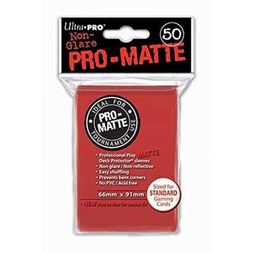 Matte Red Pro-Matte Standard Size Sleeves (50) - Ultra Pro
