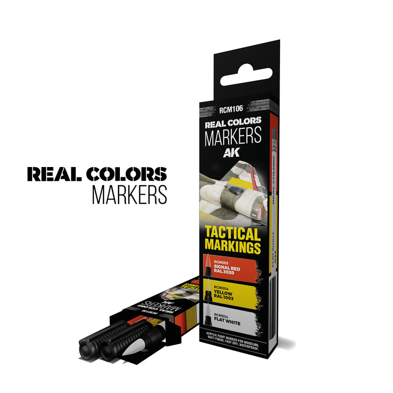 Real Colors Markers - Set of 3 - Tactical Markings - AK Interactive