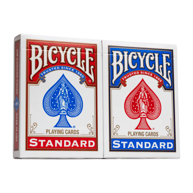 Bicycle Rider Back Playing Cards, Standard Index, Red and Blue 2-pack