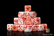 Fleur De Lis Dice - Bloody Rose (25) - Baron of Dice - Baron of Dice