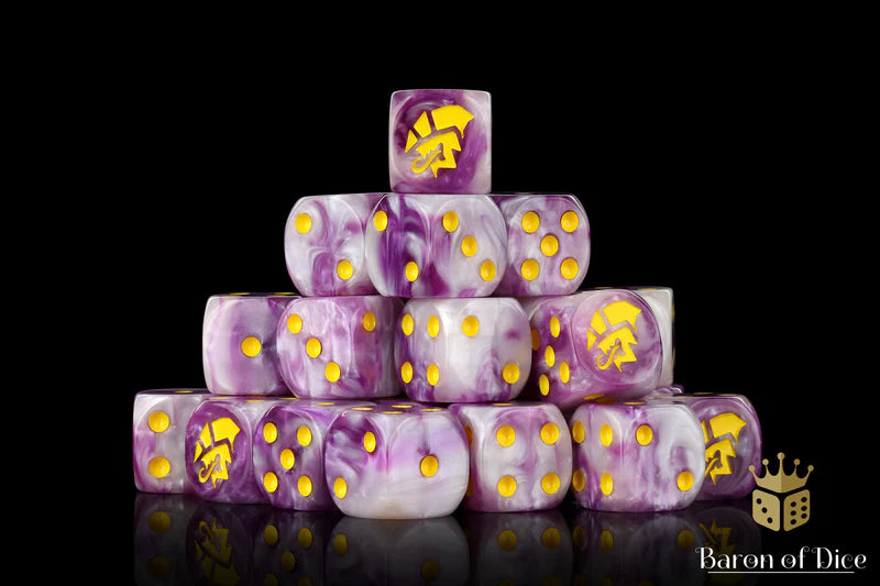 Alien Dice - Purple & Yellow (25) - Baron of Dice - Baron of Dice