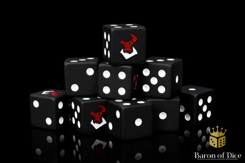 Black Orcs Dice (25) - Baron of Dice - Baron of Dice
