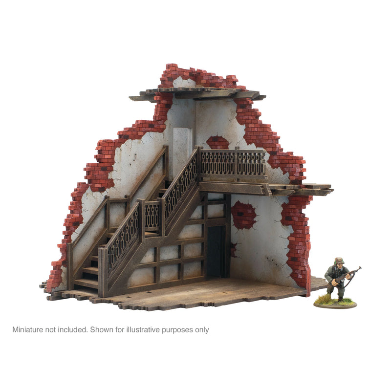 City in Ruins - 2 Storey Building Internal with Staircase