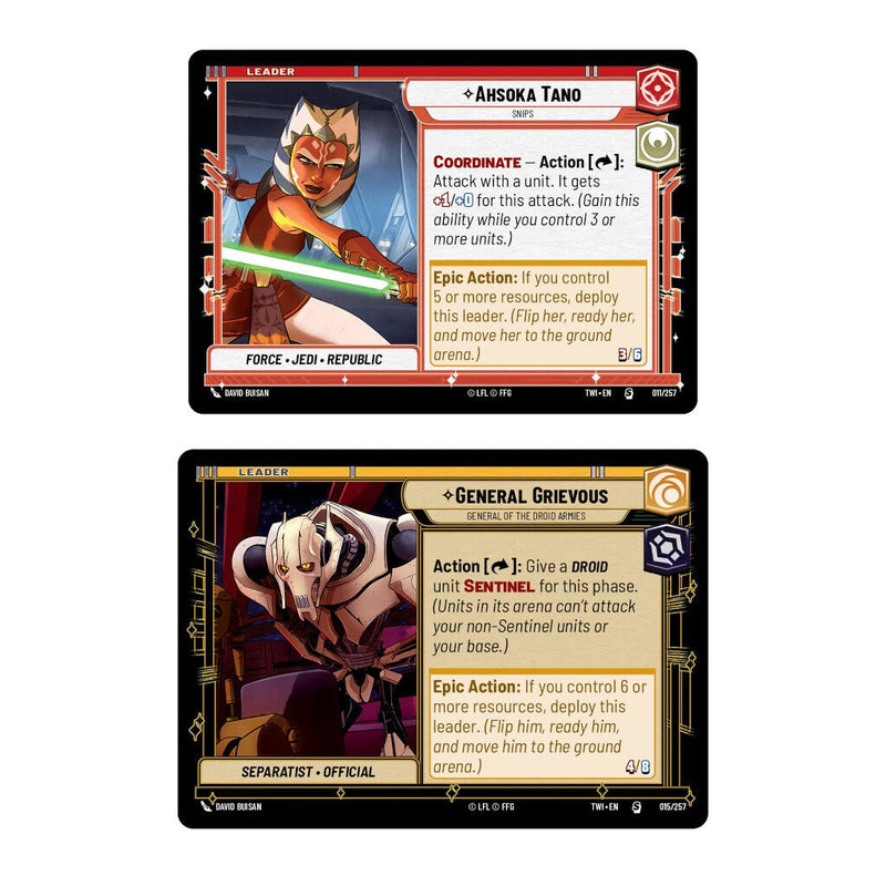 Twilight of the Republic Two-Player Starter (Ahsoka Tano vs General Grievous) - Star Wars: Unlimited - Fantasy Flight Games