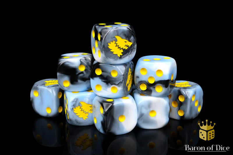 Snow Direwolf Dice  (25) - Baron of Dice - Baron of Dice