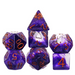 Purple Swirl Translucent Dice - Udixi RPG Resin Dice Set - Udixi Dice