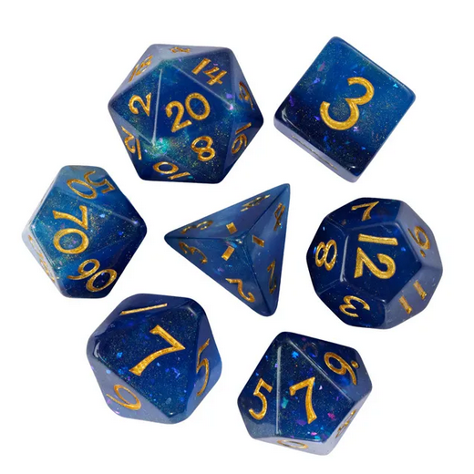 Storm Galaxy Dice - Udixi RPG Resin Dice Set