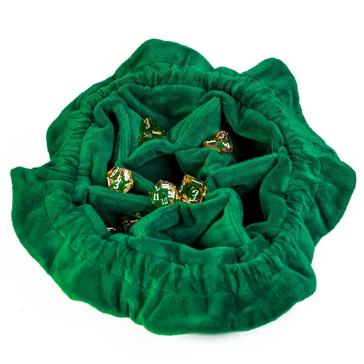 Forest Green Flannel Drawstring Dice Bag - Udixi Dice