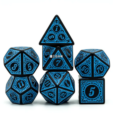 Cerulean Wisdom - Window Lattice RPG Dice Set - Udixi Dice