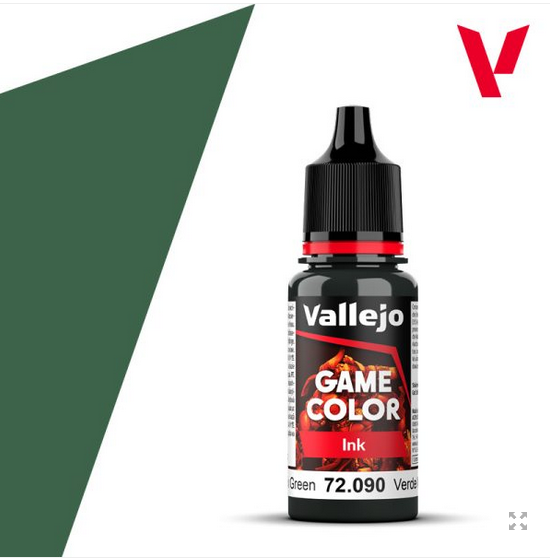 Vallejo 17ml Game Color Ink Black Green