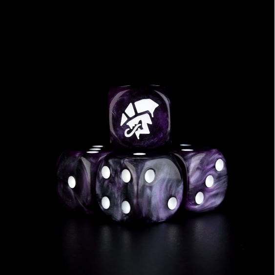 Alien Dice - Purple & White (25) - Baron of Dice - Baron of Dice