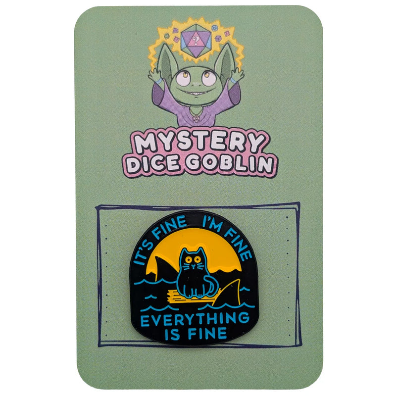 Sea Cat - Mystery Goblin Dice Enamel Pin