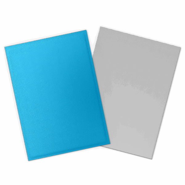 Sky Blue & Silver Standard Size Matte Dual Sleeves (100) - Dragon Shield