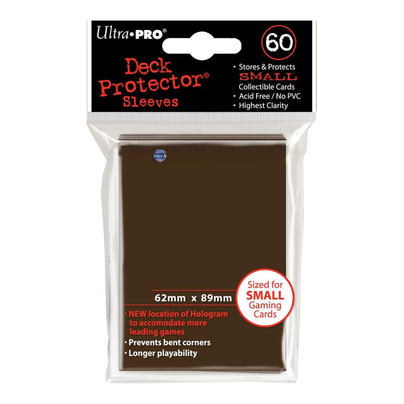 Solid Brown Deck Protector Sleeves Japanese Size (60) - Ultra Pro