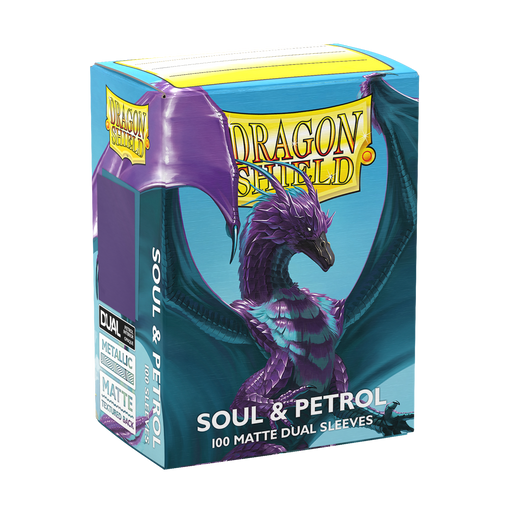 Soul & Petrol Standard Size Matte Dual Sleeves - Dragon Shield - Arcane Tinmen