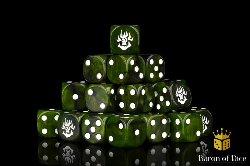 Swamp Orcs Dice -  (25 Rounded) -  Baron of Dice