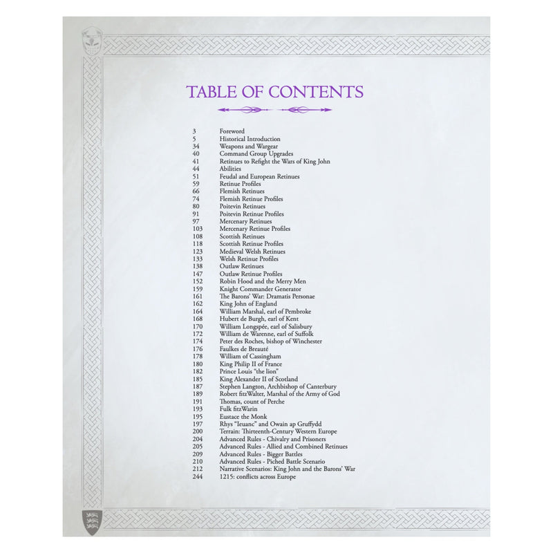 King John: Barons War Hardcover Sourcebook
