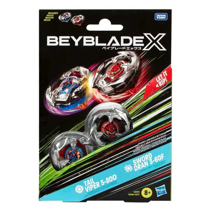 Beyblade X Tail Viper 5-80O vs Sword Dran 3-60F - Hasbro