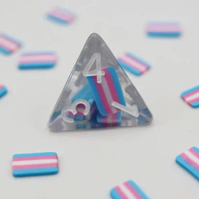 Pride Flag Dice - Transgender - RPG Resin Dice Set - Foam Brain Games