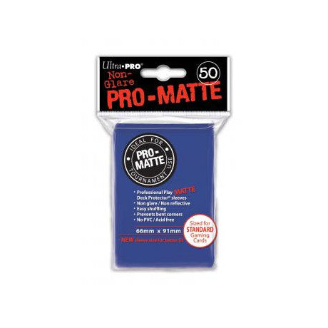 Matte Blue Pro-Matte Standard Size Sleeves (50) - Ultra Pro