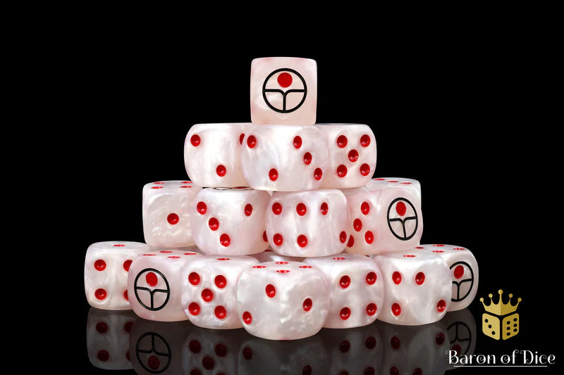 Universal Peace Dice - White (25 Rounded) - Baron of Dice