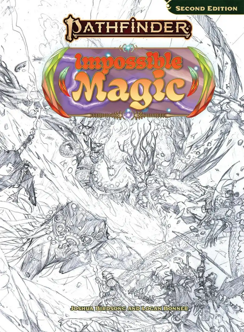 Pathfinder RPG 2nd Edition: Impossible Magic Sketch Cover